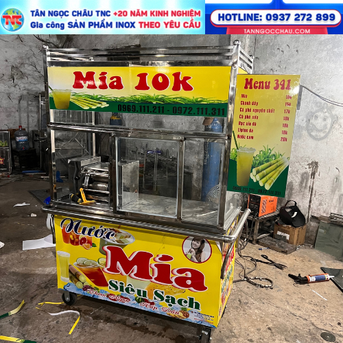 Xe nước mía Liền Bàn 1M2*50*1M9 1 MeNu