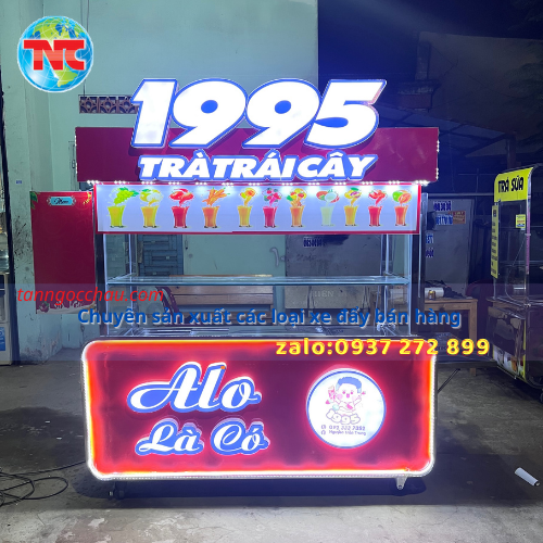 Xe Trà Sữa Đẹp Mã TNC1600 - Giá Rẻ Sản Xuất Tại Xưởng Cơ Khí Tân Ngọc Châu - Giao Hàng Miễn Phí Tận Nơi