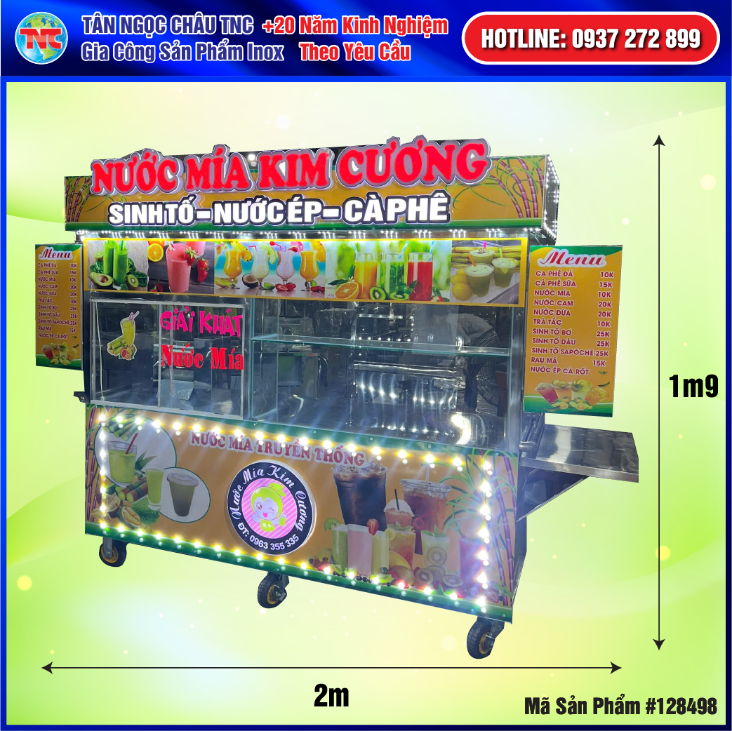Xe Mía Truyền Thống 2 Lô Ép tạo bọt 2m Siêu To_ trang trí chữ nổi thiết kế theo yêu cầu miễn phí ship tận nơi