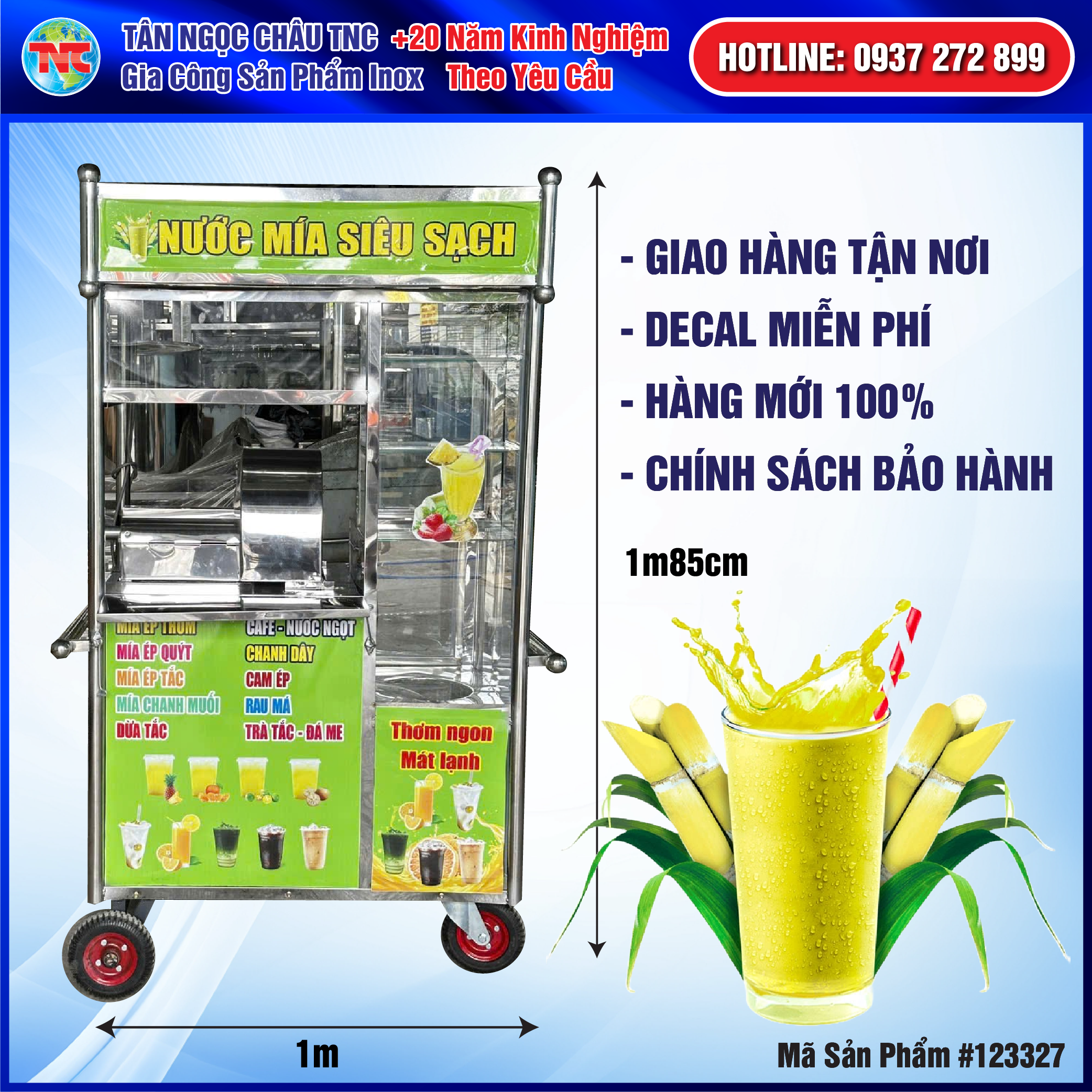 Máy Ép Mía Quay Tay 1m – Máy Ép Nước Mía Thủ Công Bền Đẹp, Dễ Sử Dụng