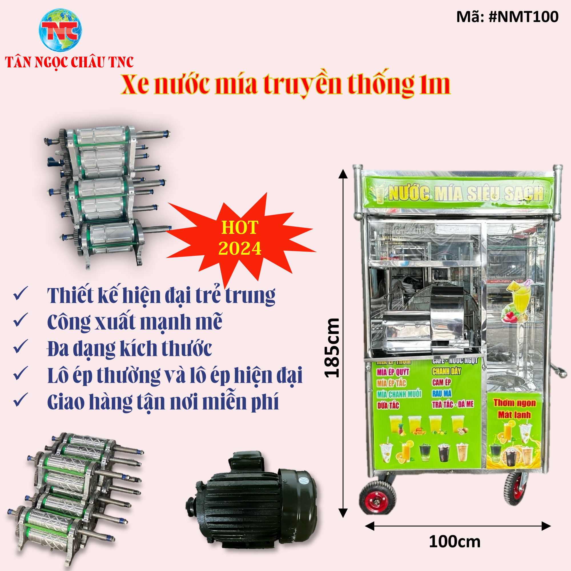 Xe Nước  Mía Giá Rẻ - Xe Nước Mía Kết Hợp -Miễn Phí Giao Hàng Toàn Quốc