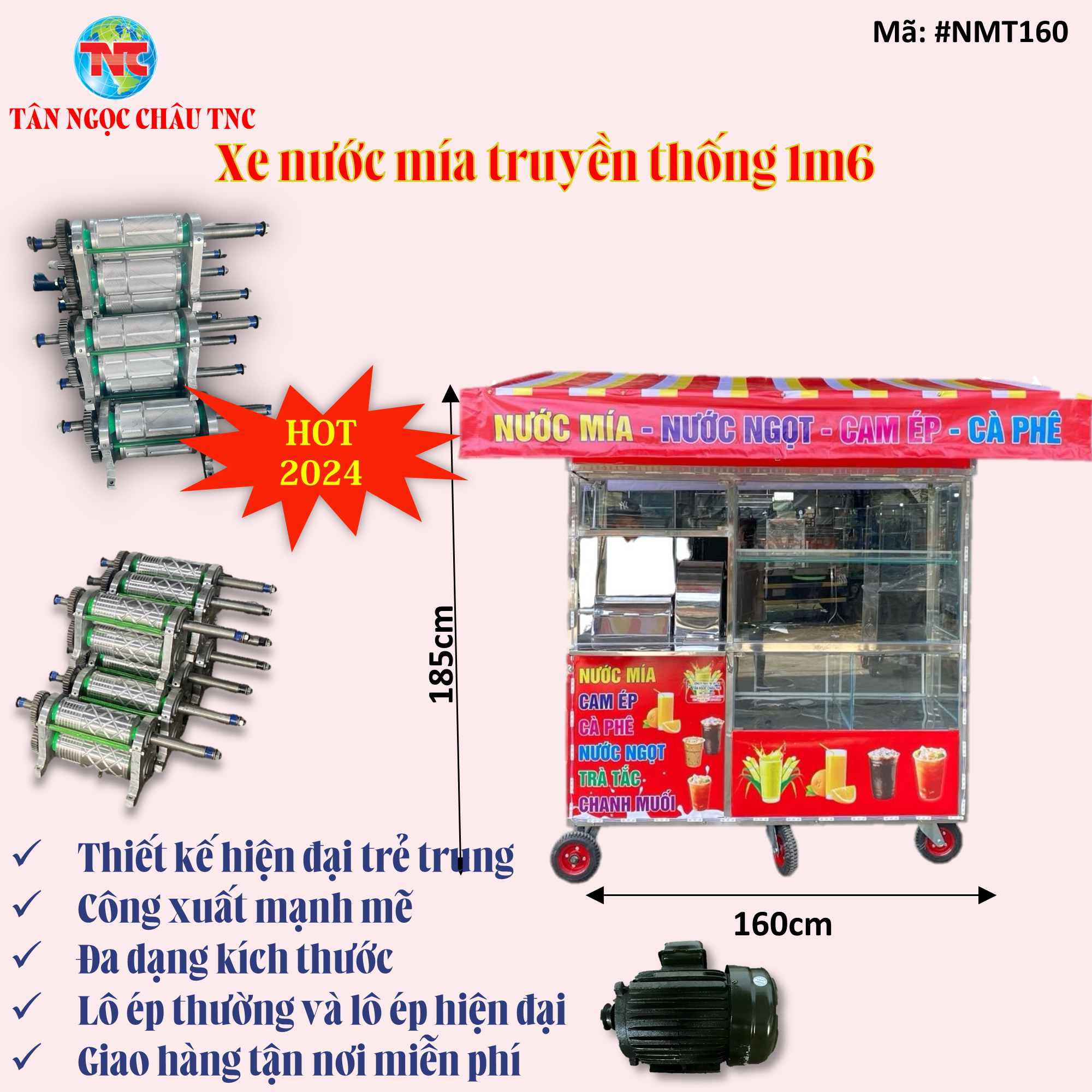 Xe Nước  Mía Giá Rẻ - Xe Nước Mía Kết Hợp -Miễn Phí Giao Hàng Toàn Quốc