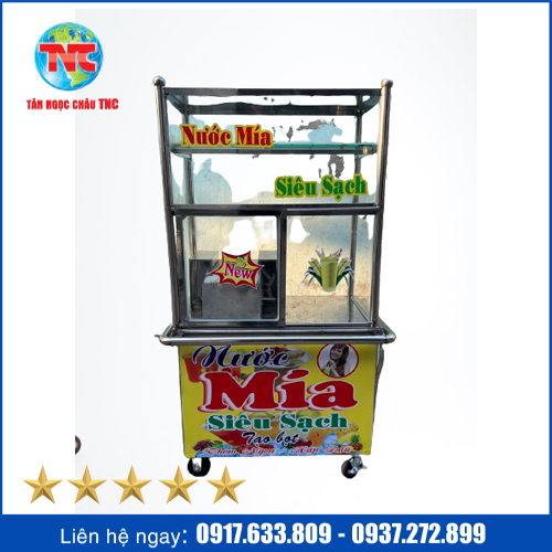 Xe Nước Mía Siêu Sạch Có Tủ Kính Ép 1 Cây Kim Cương_ bảo hành 2 năm _ miễn phí giao hàng