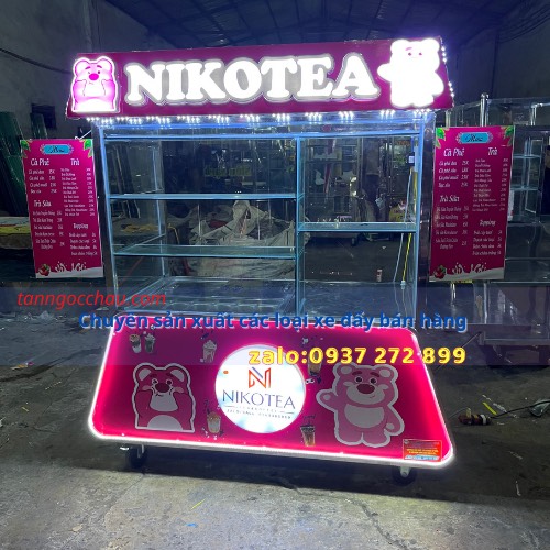 Xe Trà Sữa Chữ Nổi Đèn Lét Siêu Sáng Gía Rẻ Tại Xưởng