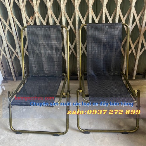 GHẾ XẾP LÒ XO khung sắt LƯNG CAO GHẾ CÀ PHÊ GHẾ TRÀ SỮA GHẾ CÂU CÁ