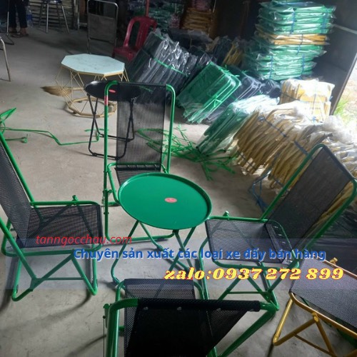 GIÁ TẬN XƯỞNG] Ghế dù gấp, ghế xếp inox vải lưới lò xo, khung sắt tĩnh điện đủ màu
