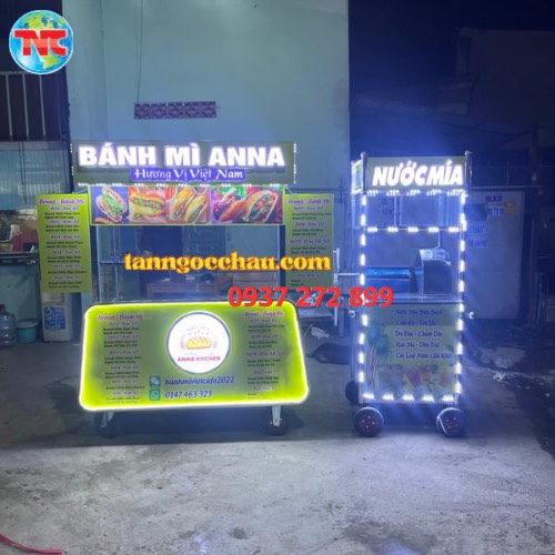 Xe Trà Sữa Bufee Kèm Thùng Đá Âm Tặng Khay Topping Tự Chọn